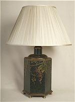 ALEXANDERS 42CM GRAPES/GREEN HEXAGONAL CADDY LAMP